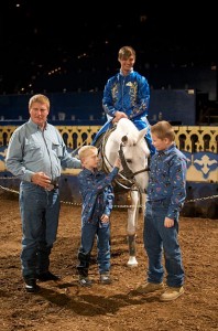Getting up close and personal with a horse at Arabian Nights' VIP Experience Getting up close and personal with a horse at Arabian Nights' VIP Experience
